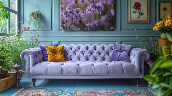 Brighten your space with colourful sofas: style and comfort